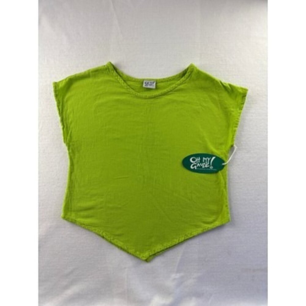 Oh My Gauze Womens Lime Poncho Top S Soft & Breathable